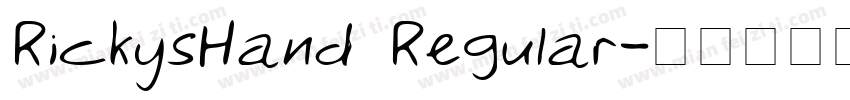 RickysHand Regular字体转换